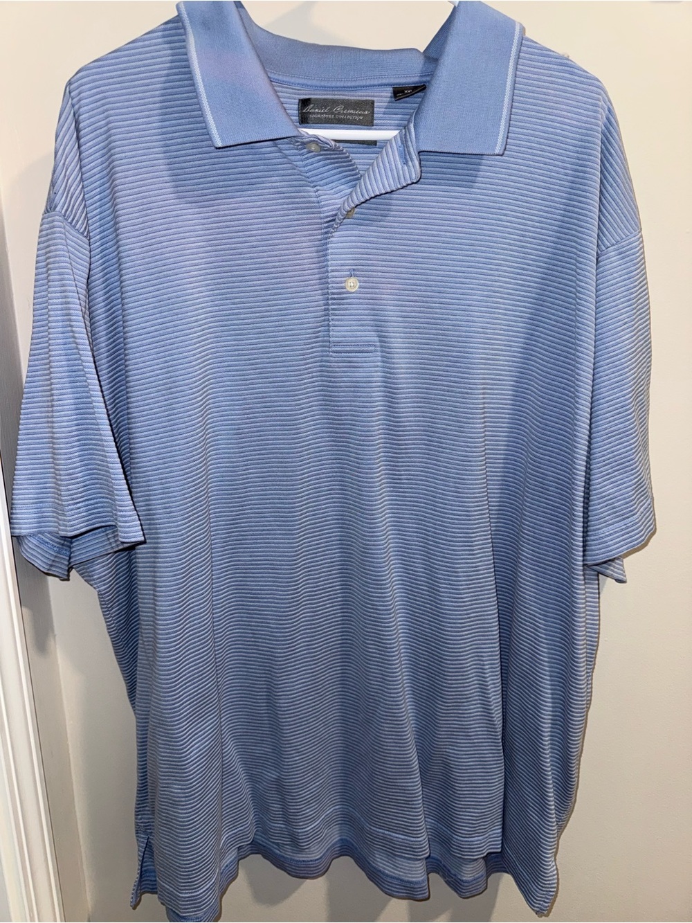 Daniel Cremieux Light Blue Striped Polo Shirt